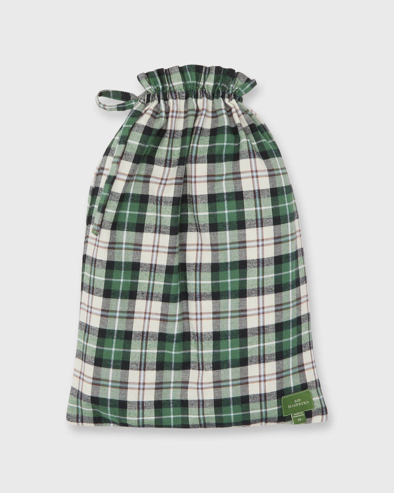 Pajama Pant in Green/Blue/Brown Plaid Poplin