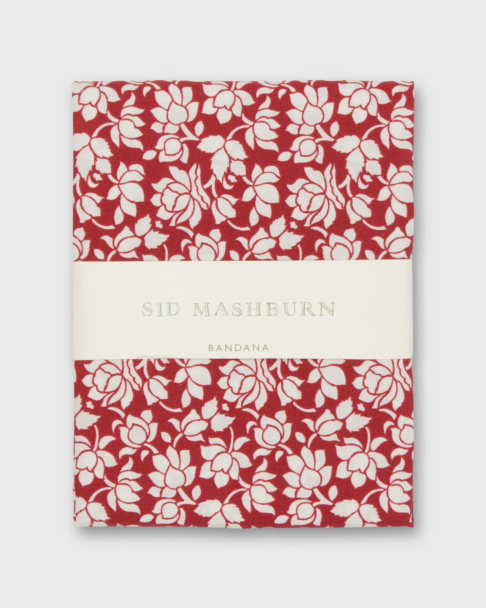 Bandana in Red Little Lotus Liberty Fabric