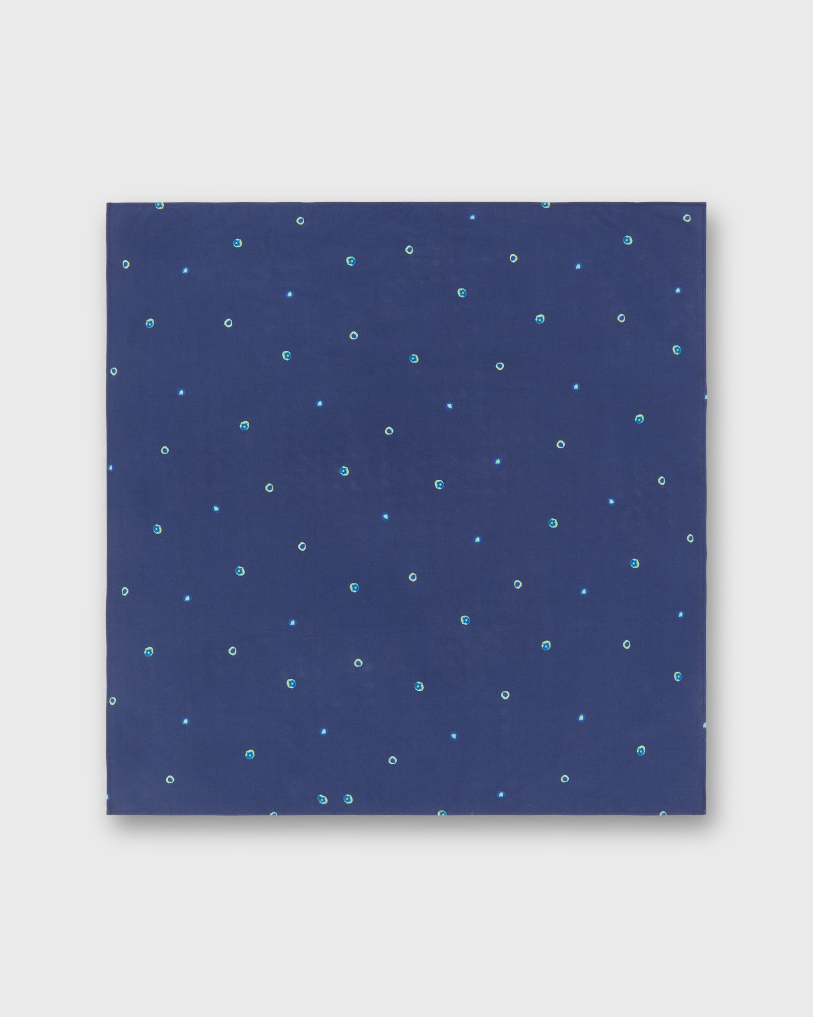 Bandana in Navy/Green/Blue Tie Dye Dot