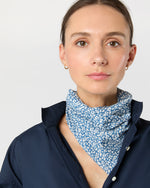 Load image into Gallery viewer, Anyway Scarf in Blue Feather Meadow Liberty Fabric

