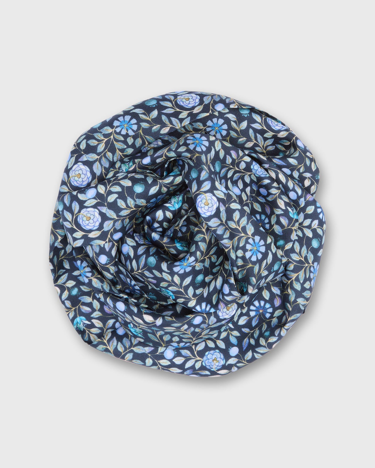 Silk Tied Up Scarf in Blue/Multi Zara Thanrose Liberty Fabric Silk Twill