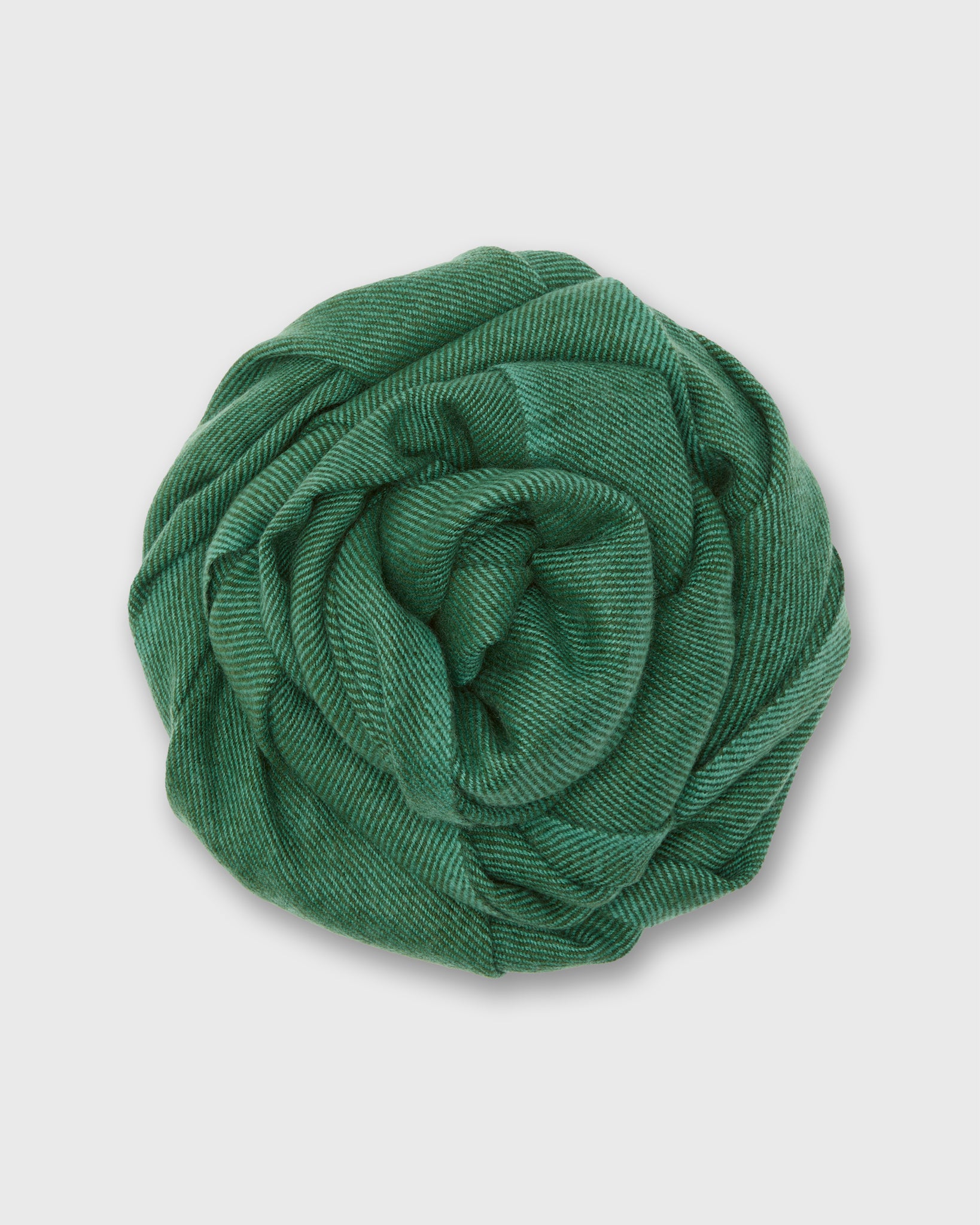 Handwoven Scarf in Jade/Forest Green Brushed Cashmere Twill | Shop