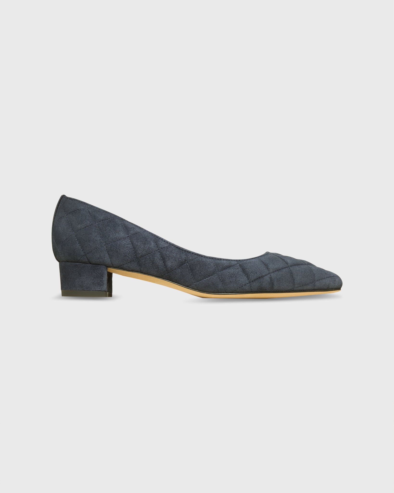 Jane Flat in Navy Suede