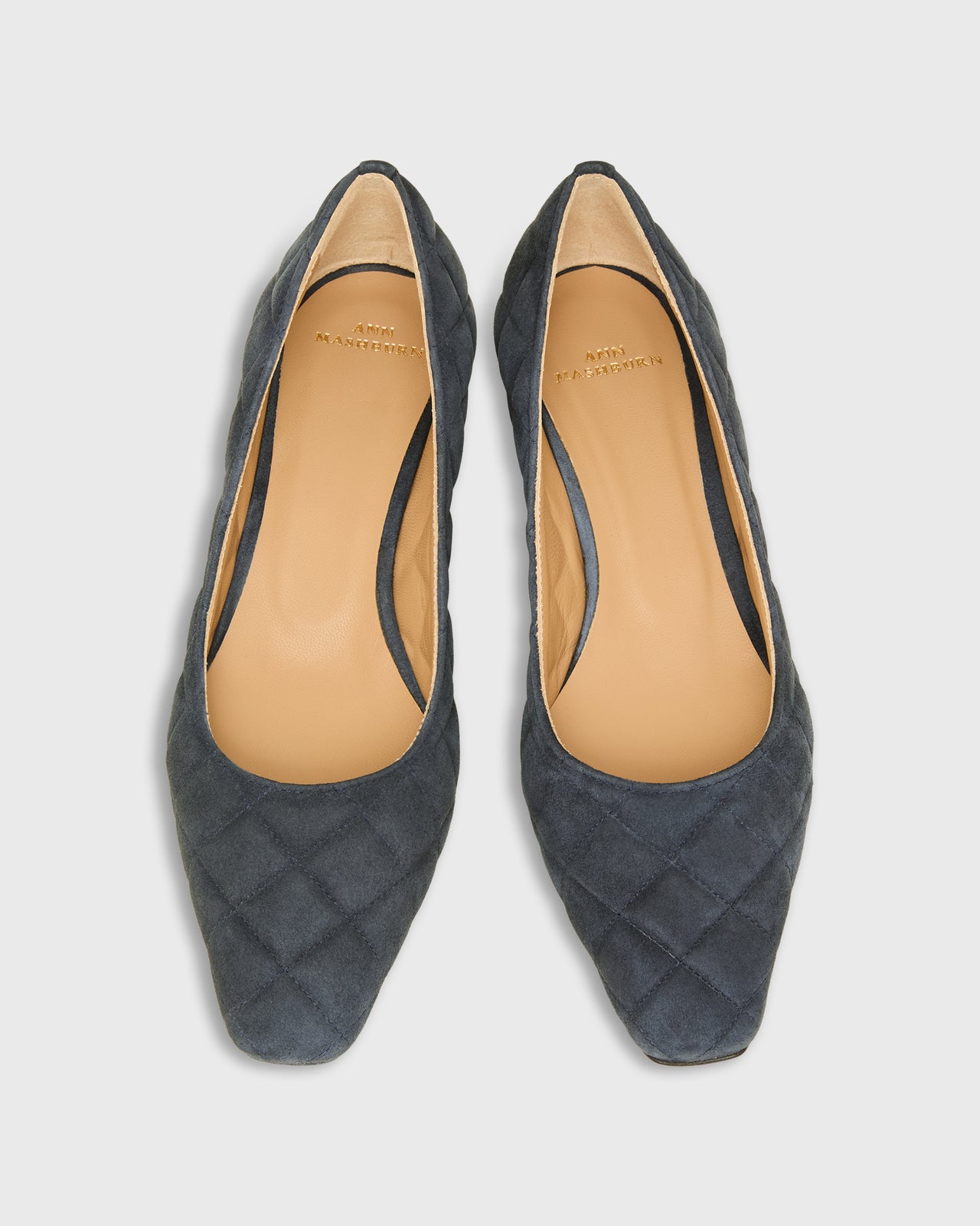 Jane Flat in Navy Suede