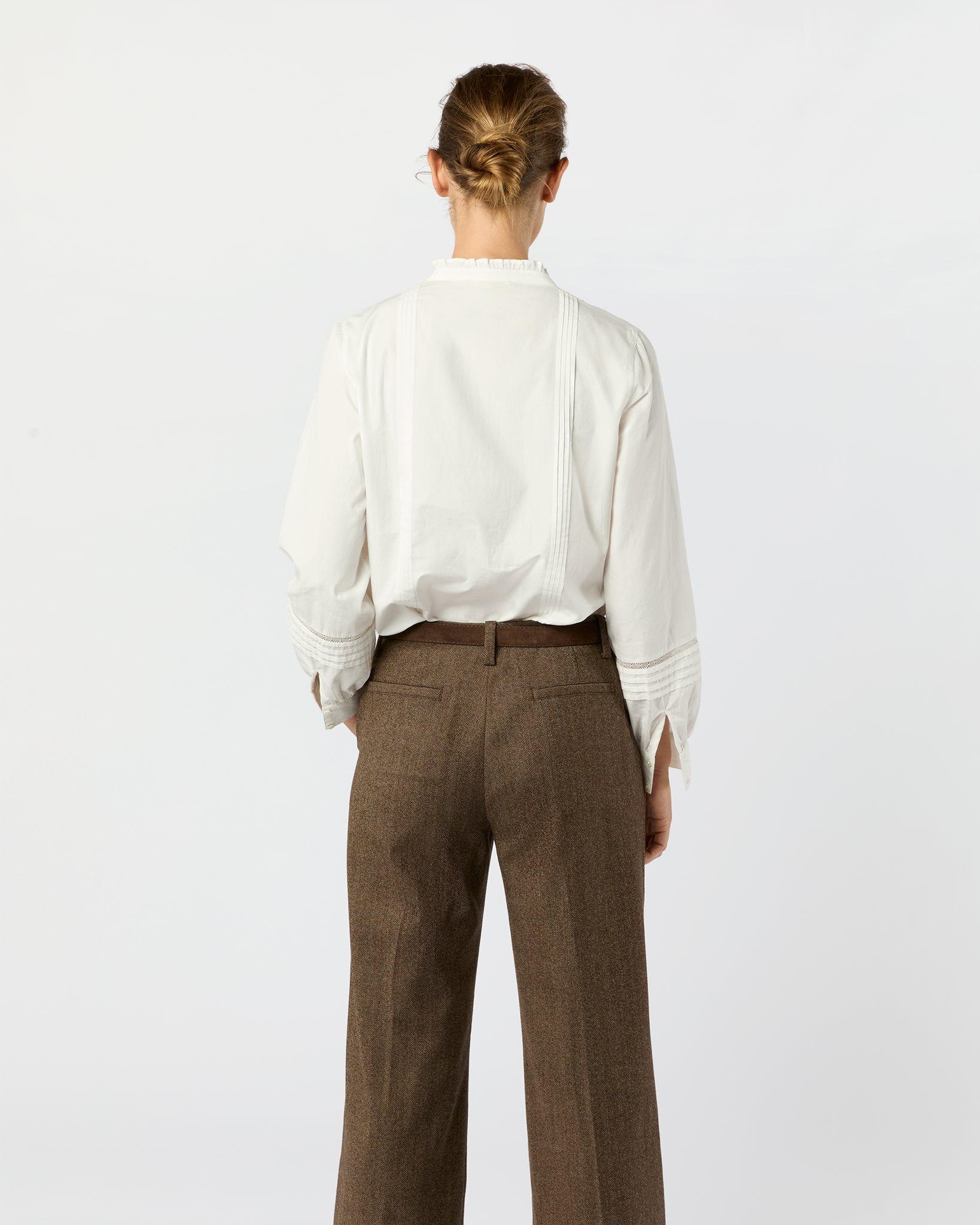 Lina Blouse in Ivory Poplin