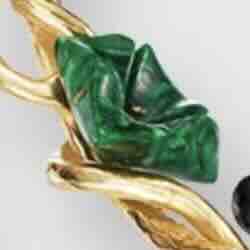 Mini Flower Whirl Earrings in Malachite