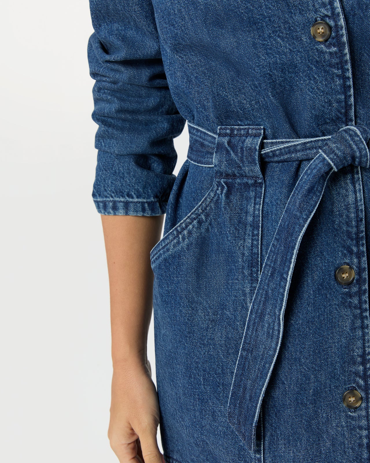 Winter Dress in Stonewashed Indigo