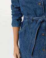 Load image into Gallery viewer, Winter Dress in Stonewashed Indigo
