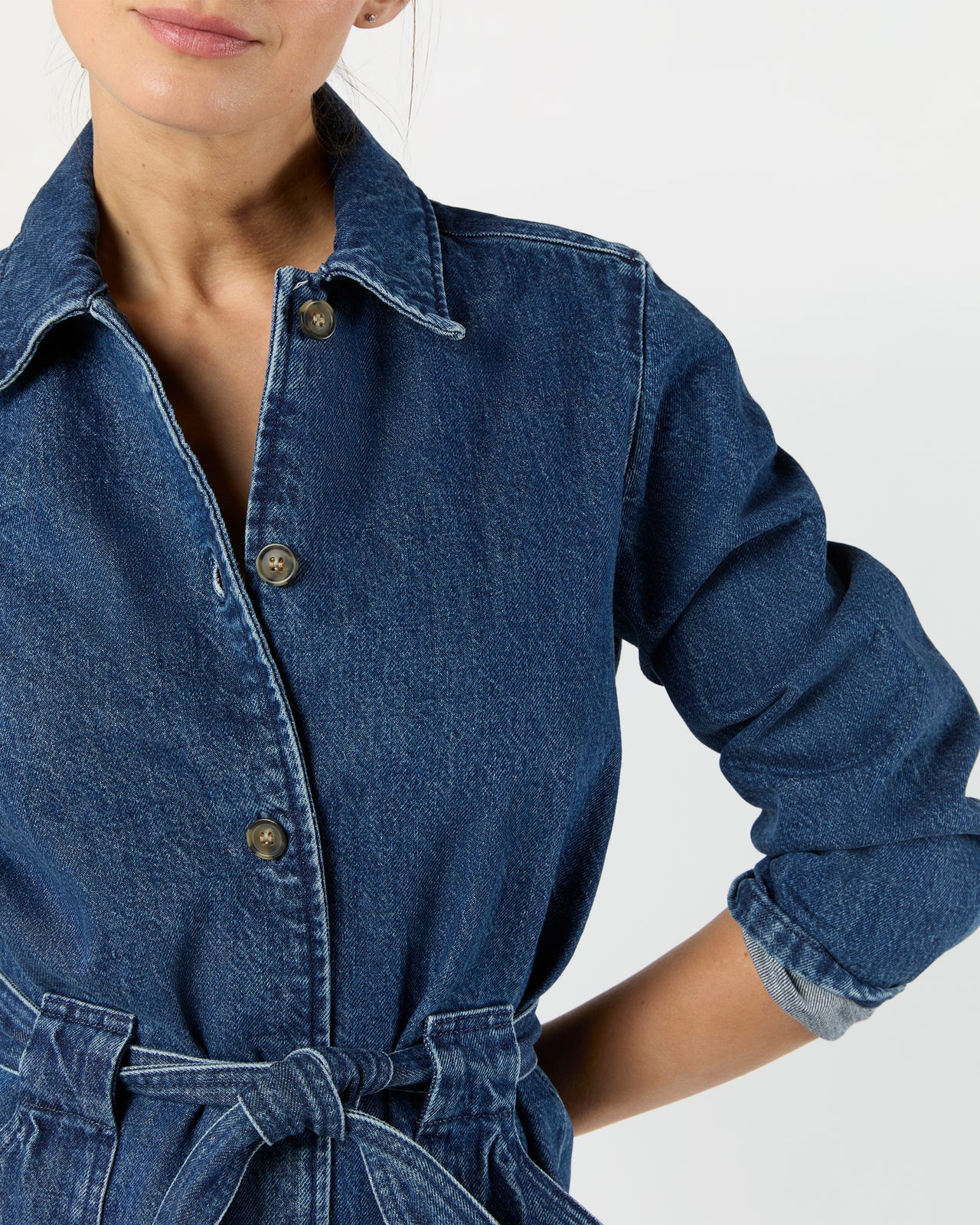 Winter Dress in Stonewashed Indigo