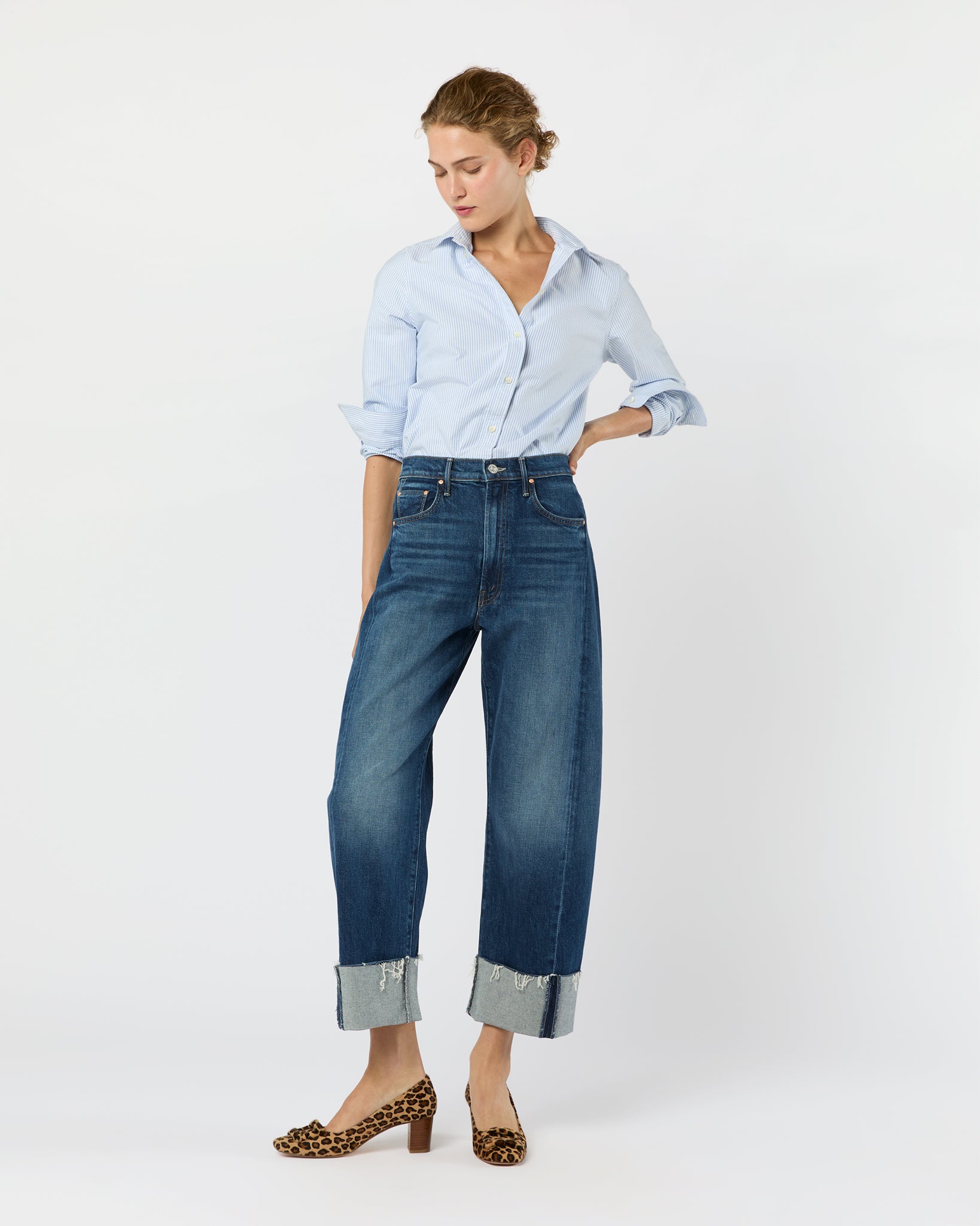 The Half-Pipe Ankle Cuff Fray Jean in Perfectly Imperfect