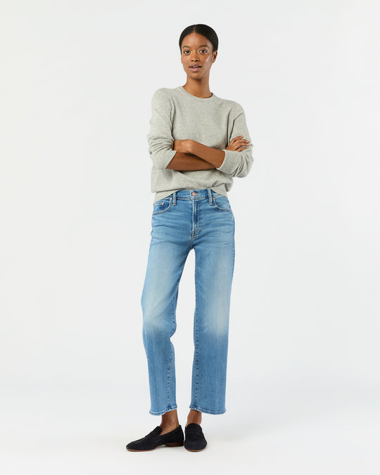 The Mid Rise Rambler Zip Ankle Jean in Out Of The Blue