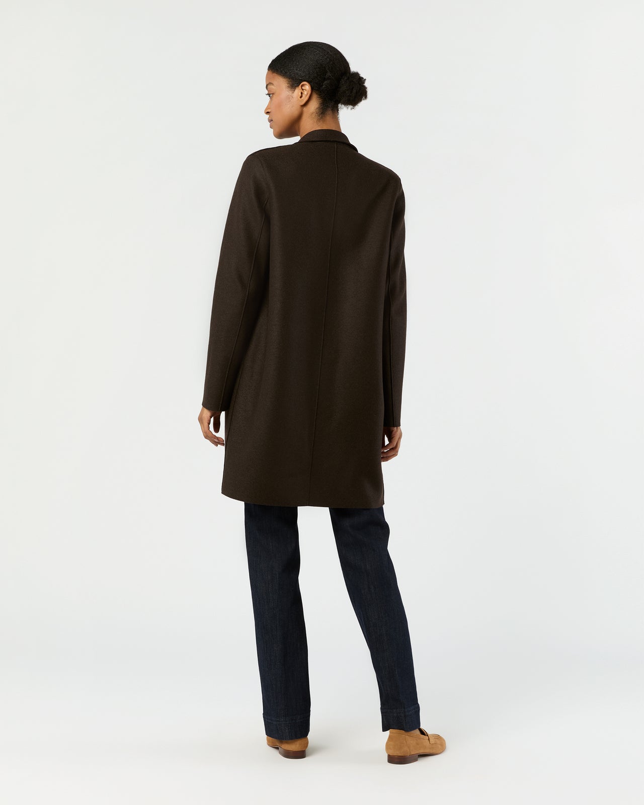 Cocoon Coat in Dark Brown | Shop Ann Mashburn