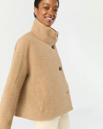Load image into Gallery viewer, Cropped Funnel Jacket in Beige
