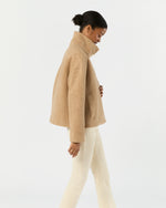 Load image into Gallery viewer, Cropped Funnel Jacket in Beige
