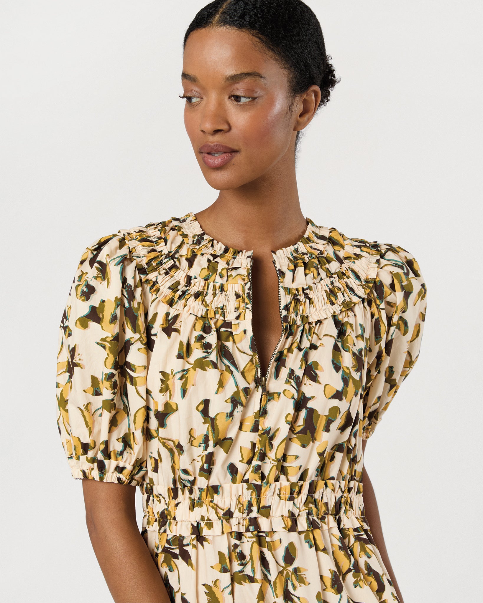 Othella Short Sleeve Midi Dress in Lucent