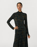 Load image into Gallery viewer, Aurelia Jersey Long Sleeve Turtleneck Top in Desert Jasper
