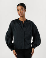 Load image into Gallery viewer, Rowena Long Sleeve Blouse in Noir

