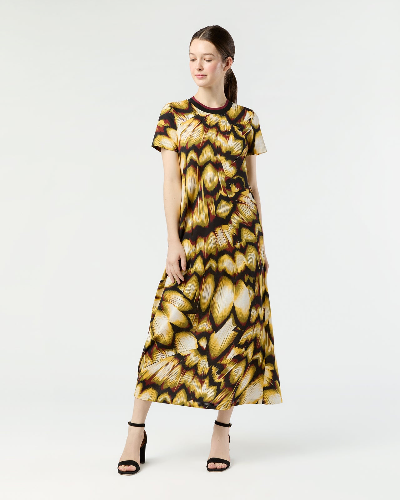 Sporty Swing Dress in Black Monarch Cotton Jersey