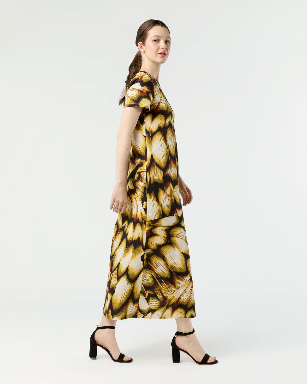 Sporty Swing Dress in Black Monarch Cotton Jersey