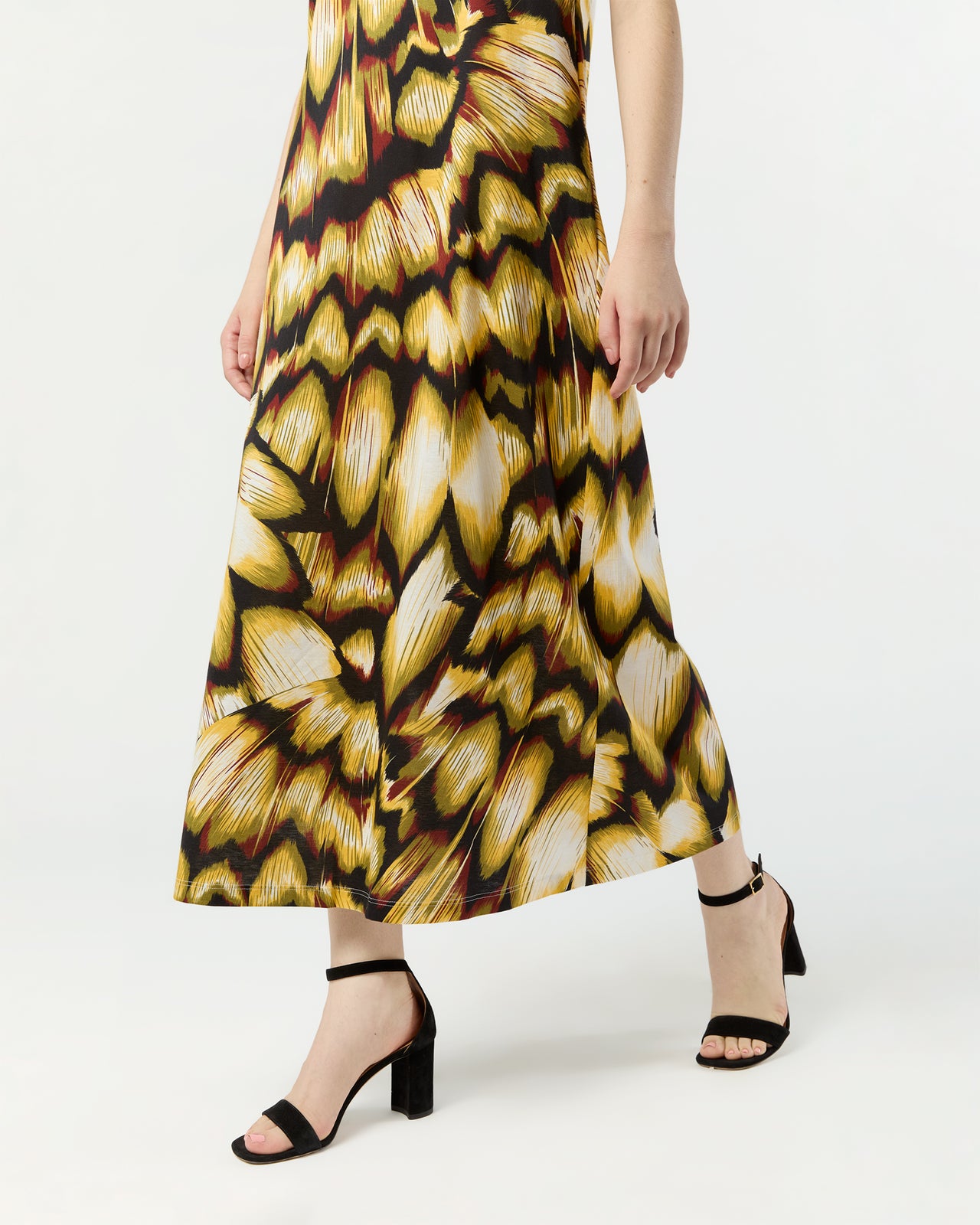 Sporty Swing Dress in Black Monarch Cotton Jersey