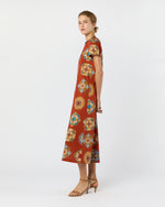 Load image into Gallery viewer, Sporty Swing Dress in Rust Nucleus Cotton Jersey
