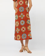 Load image into Gallery viewer, Sporty Swing Dress in Rust Nucleus Cotton Jersey
