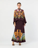Load image into Gallery viewer, Sleek Skirt in Burgundy Bounty Silk
