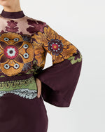 Load image into Gallery viewer, Sleek Skirt in Burgundy Bounty Silk
