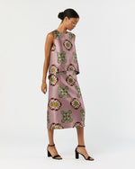 Load image into Gallery viewer, Pencil Skirt in Dusty Pink Nucleus Jacquard
