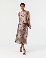 Load image into Gallery viewer, Pencil Skirt in Dusty Pink Nucleus Jacquard
