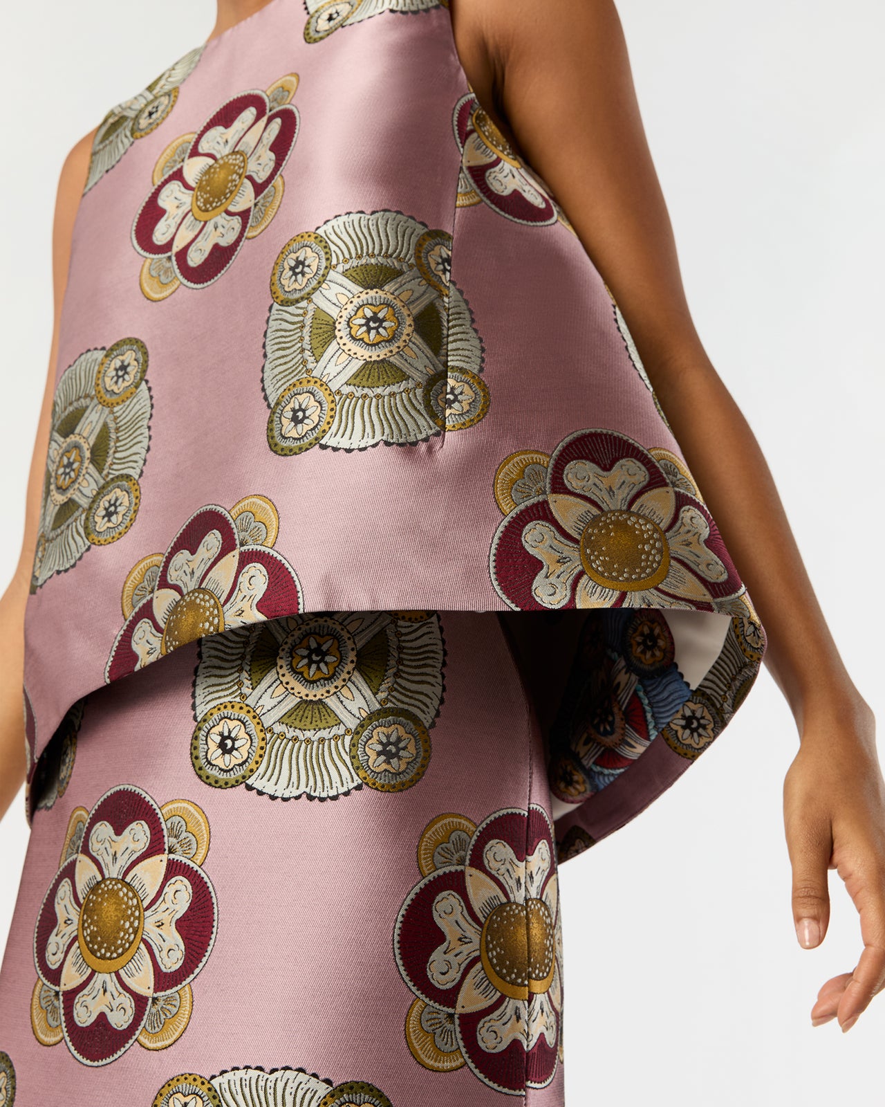 La Scala Top in Dusty Pink Nucleus Jacquard