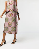 Load image into Gallery viewer, Pencil Skirt in Dusty Pink Nucleus Jacquard
