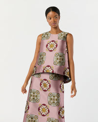 La Scala Top in Dusty Pink Nucleus Jacquard