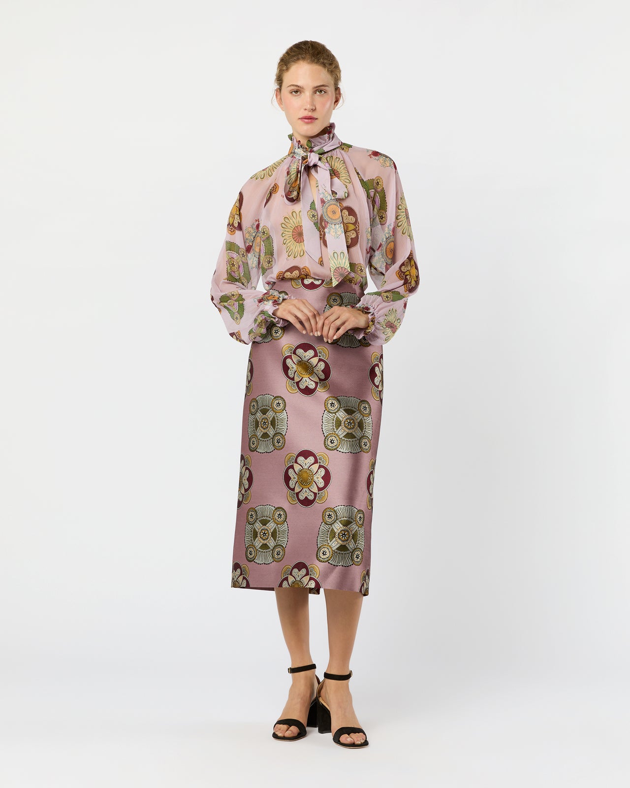 Cerere Blouse in Dusty Pink Nucleus Silk Creponne