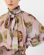 Load image into Gallery viewer, Cerere Blouse in Dusty Pink Nucleus Silk Creponne
