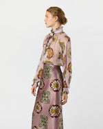 Load image into Gallery viewer, Cerere Blouse in Dusty Pink Nucleus Silk Creponne
