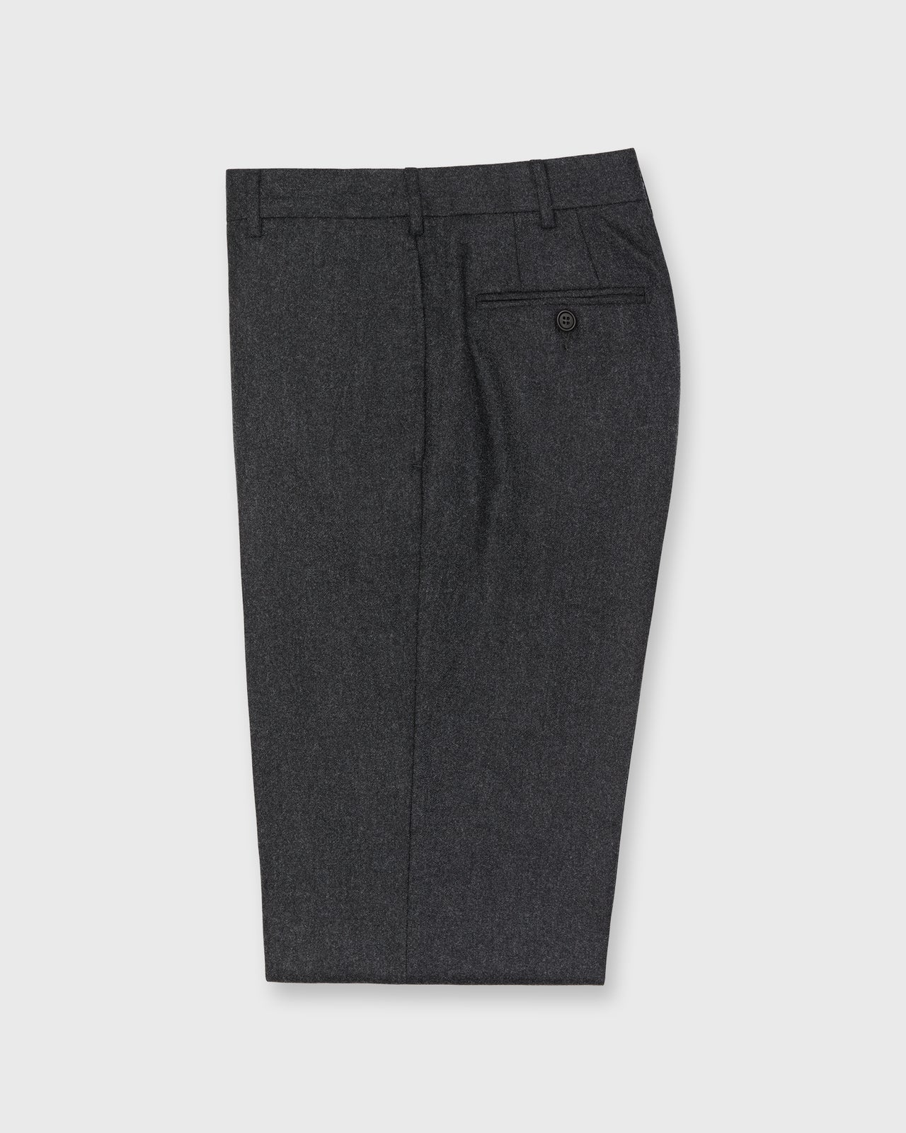 Dress Trouser in Charcoal Flannel