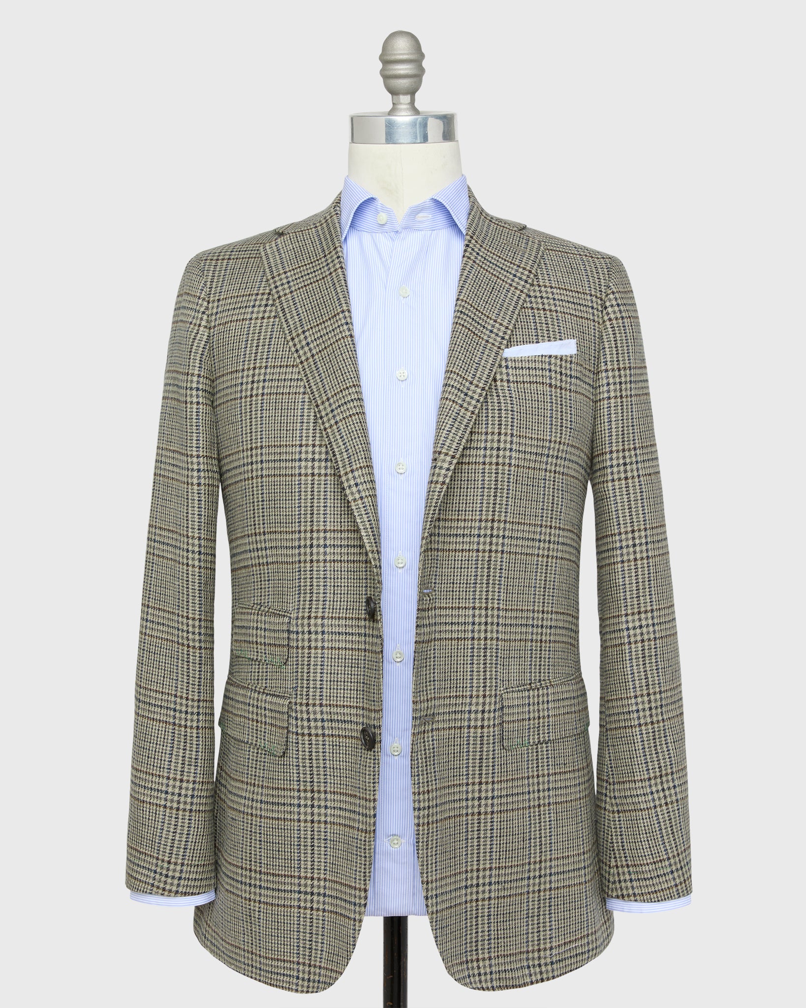 Virgil No. 3 Jacket in Oat/Navy/Slate Glen Plaid Hopsack | Shop