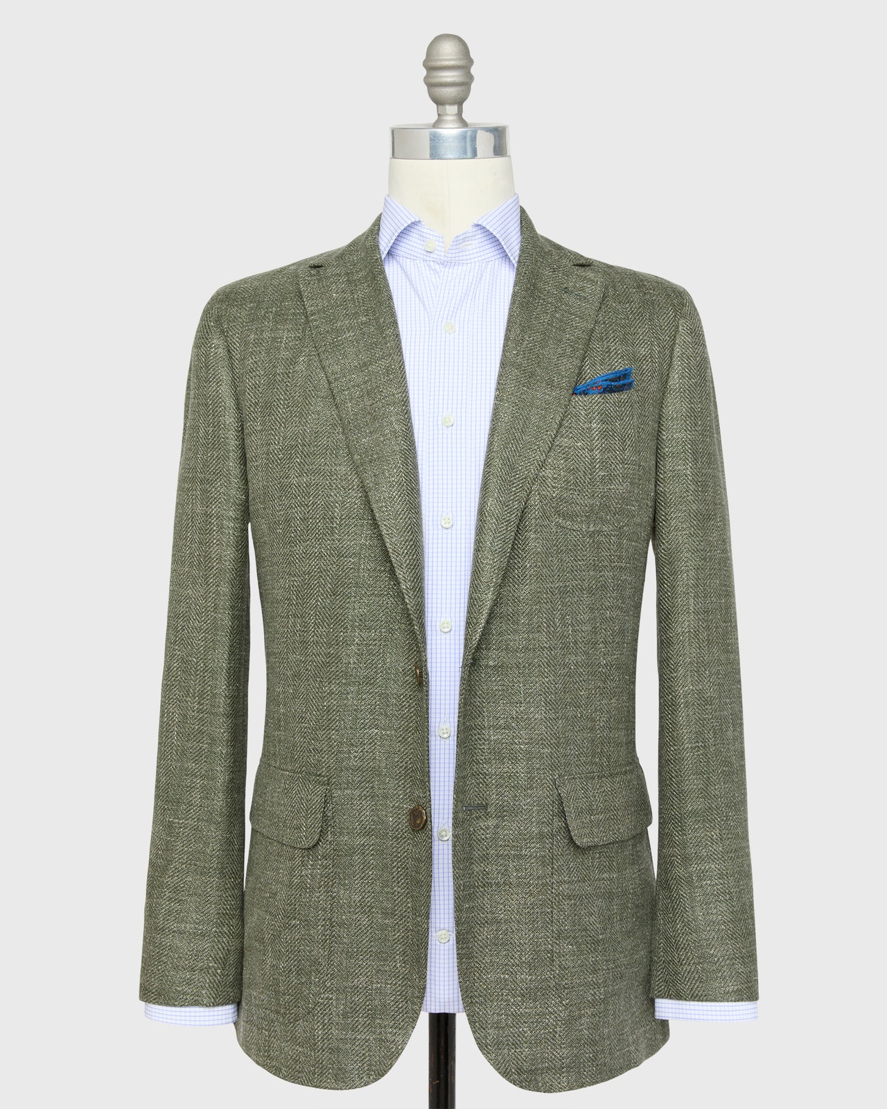Ghost Blazer in Sage Rustic Hopsack