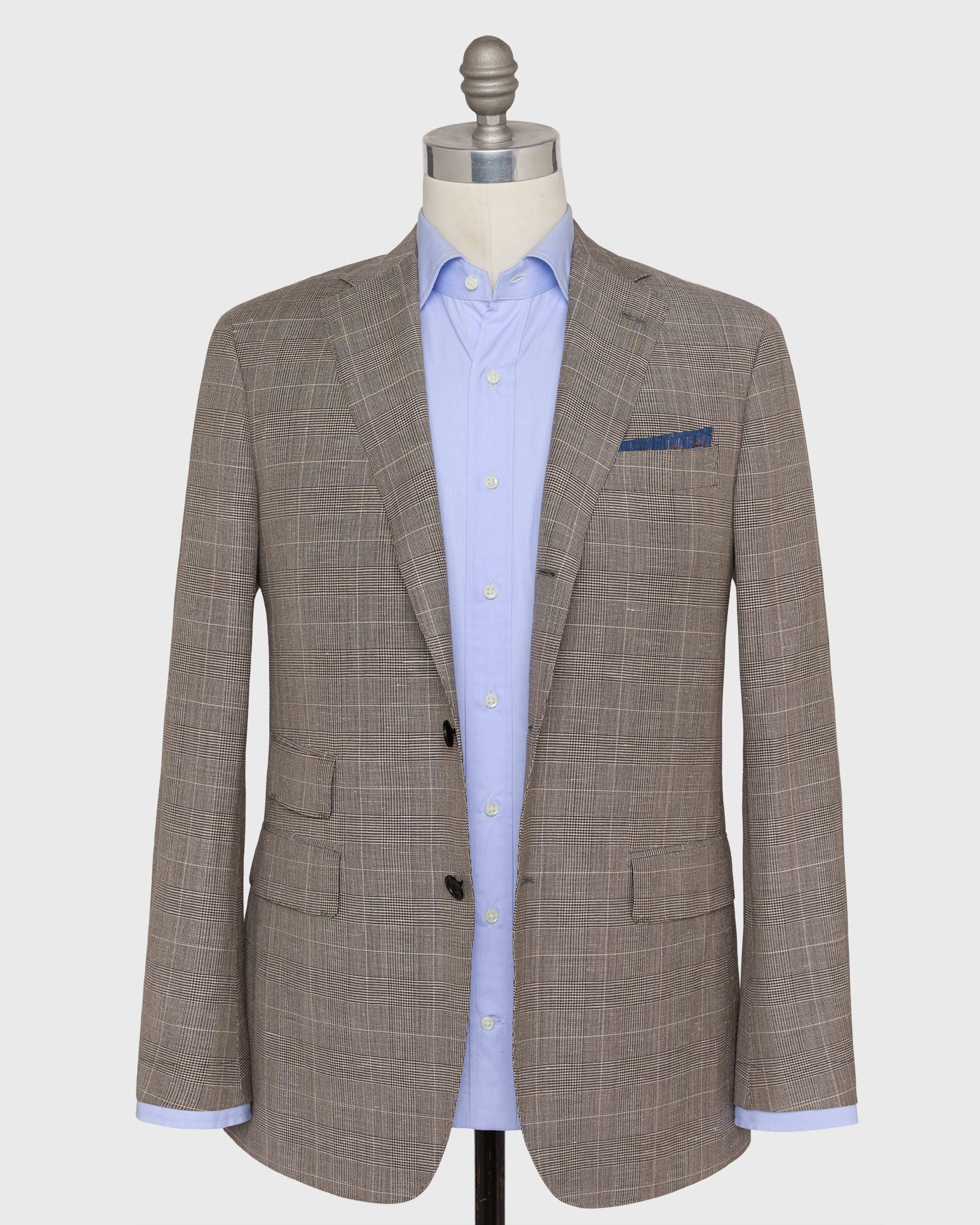 Virgil No. 3 Suit in Mocha/Bone Glenplaid Plainweave | Shop Sid