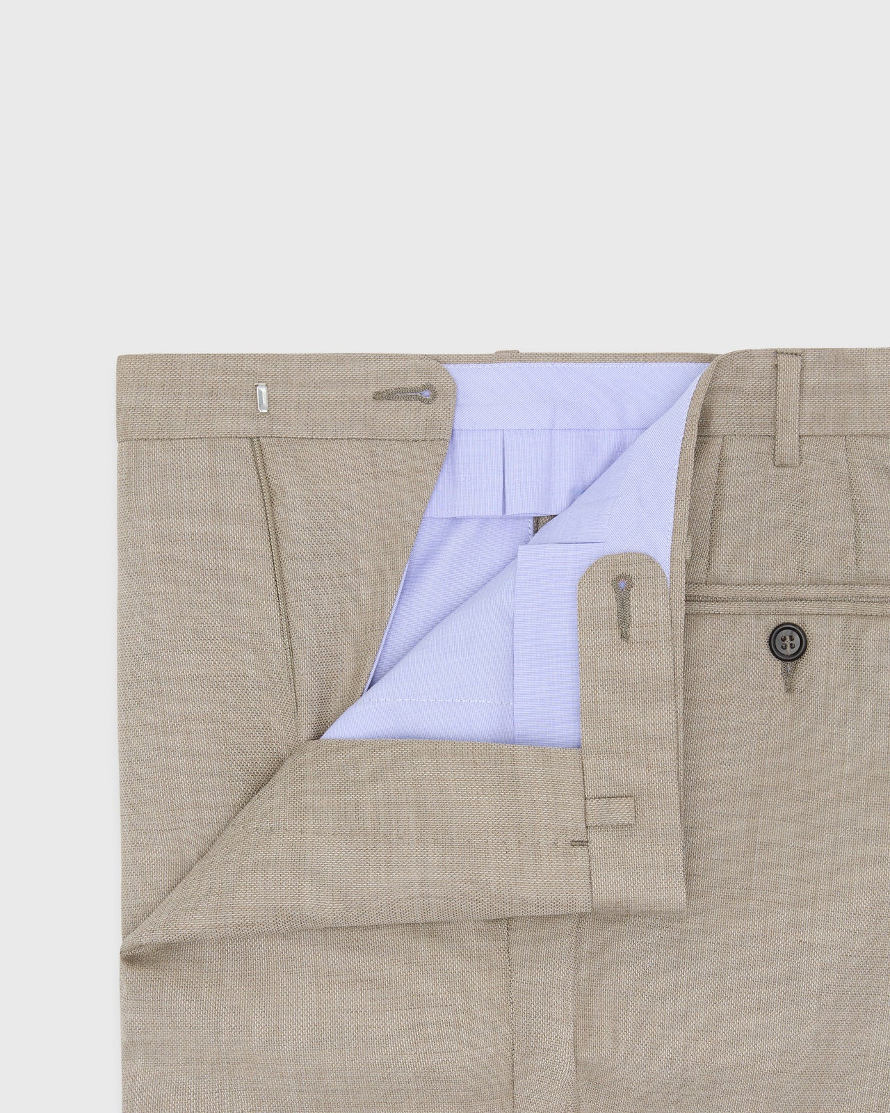Dress Trouser in Barley Wool Hopsack