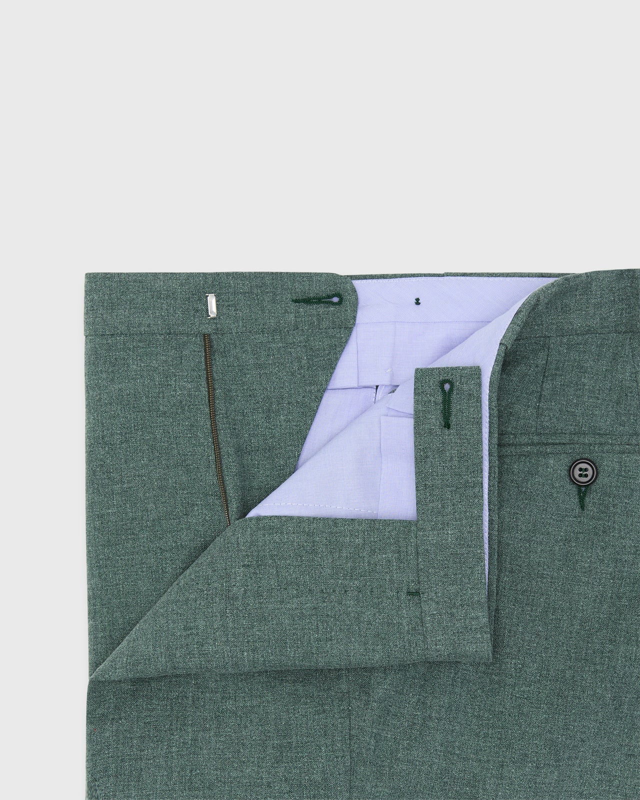 Side-Tab Dress Trouser in Seamoss Plainweave