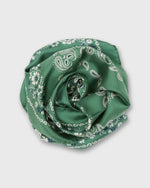 Load image into Gallery viewer, Medium Hand-Rolled Silk Scarf in Leaf Floral Paisley

