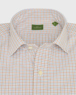 Load image into Gallery viewer, Spread Collar Sport Shirt in Red/Olive/Blue Tattersall Poplin
