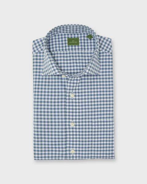 Spread Collar Sport Shirt in Bluegrass Gingham Poplin | Shop Sid
