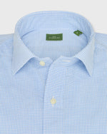 Load image into Gallery viewer, Spread Collar Sport Shirt in Dutch Micro Gingham Poplin
