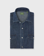 Load image into Gallery viewer, Western Work Shirt in Medium Wash Indigo Lightweight Denim
