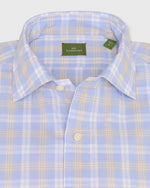Load image into Gallery viewer, Otto Handmade Sport Shirt in Sky/Yellow/White Plaid Poplin
