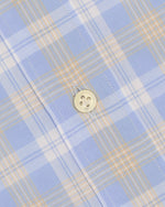 Load image into Gallery viewer, Otto Handmade Sport Shirt in Sky/Yellow/White Plaid Poplin
