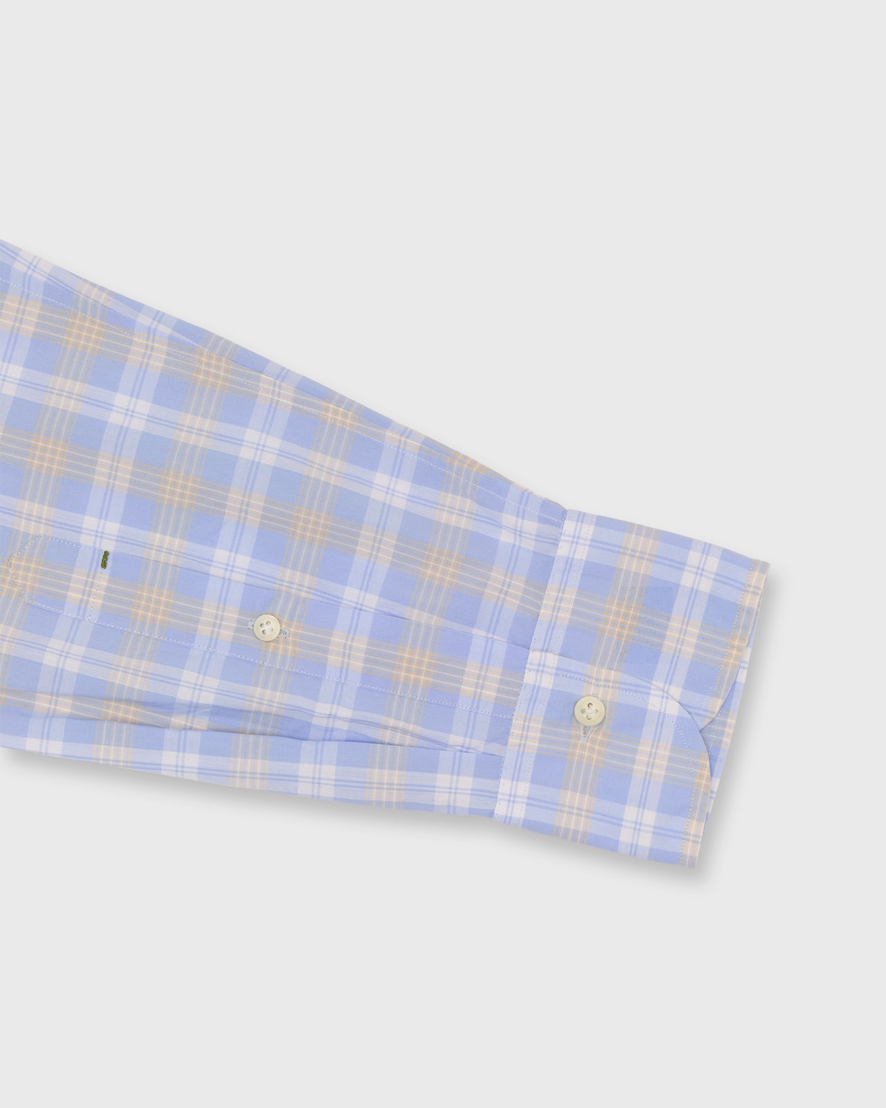 Otto Handmade Sport Shirt in Sky/Yellow/White Plaid Poplin